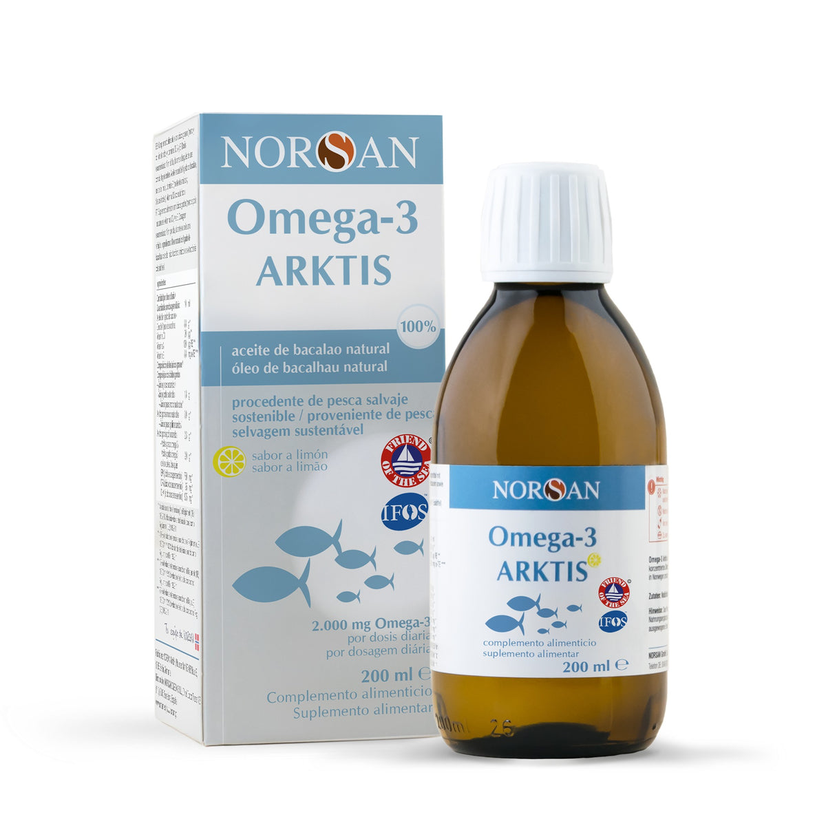 NORSAN Ómega-3 ARKTIS — Sabor a Limão (200ml)